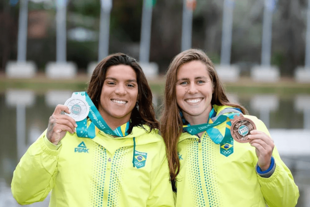 Ana Marcela Cunha foi medalhistta de prata no Pan de Santiago