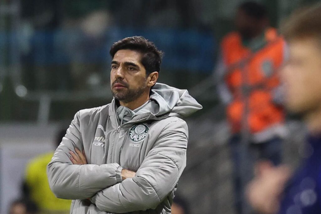 Abel Ferreira durante vitória do Palmeiras