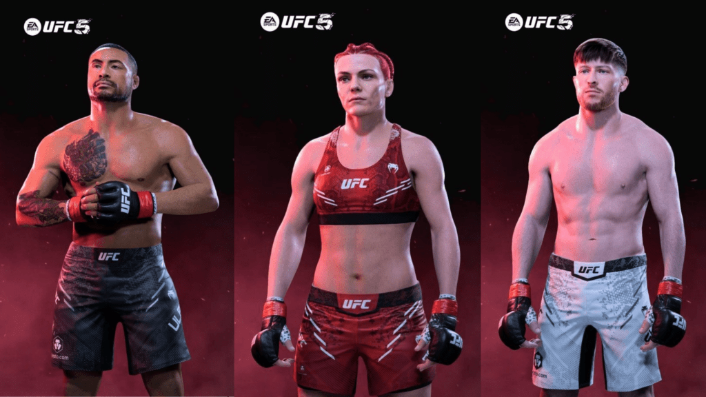 Imagem com lutadores da nova atualização do EA Sports UFC 5