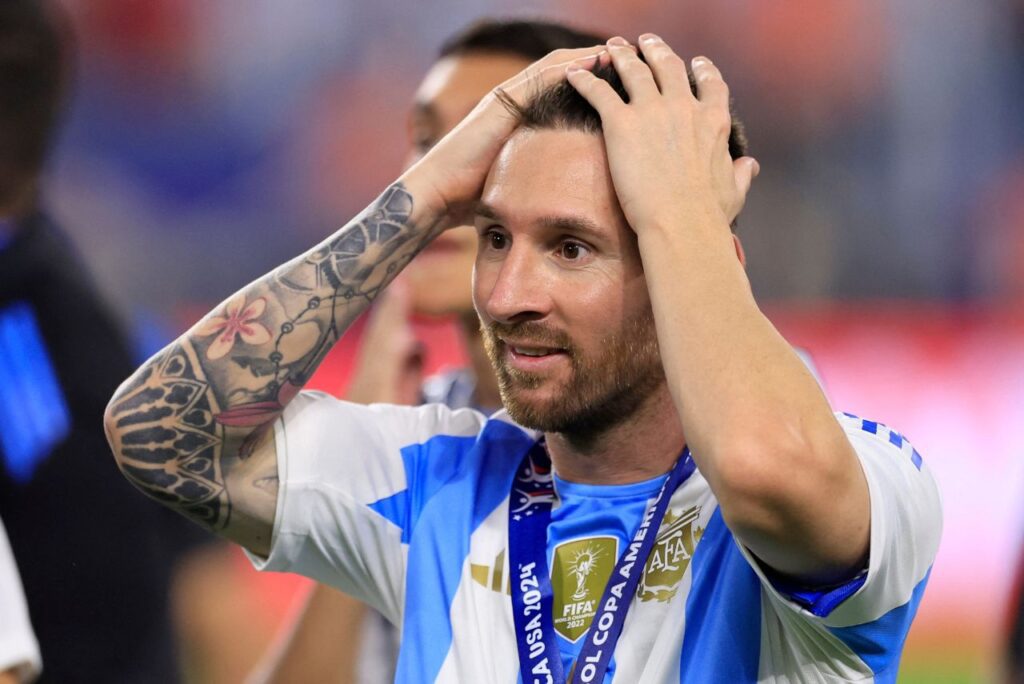 Messi durante a final da Copa América 2024 (Foto: Buda Mendes/Getty Imagse via AFP)