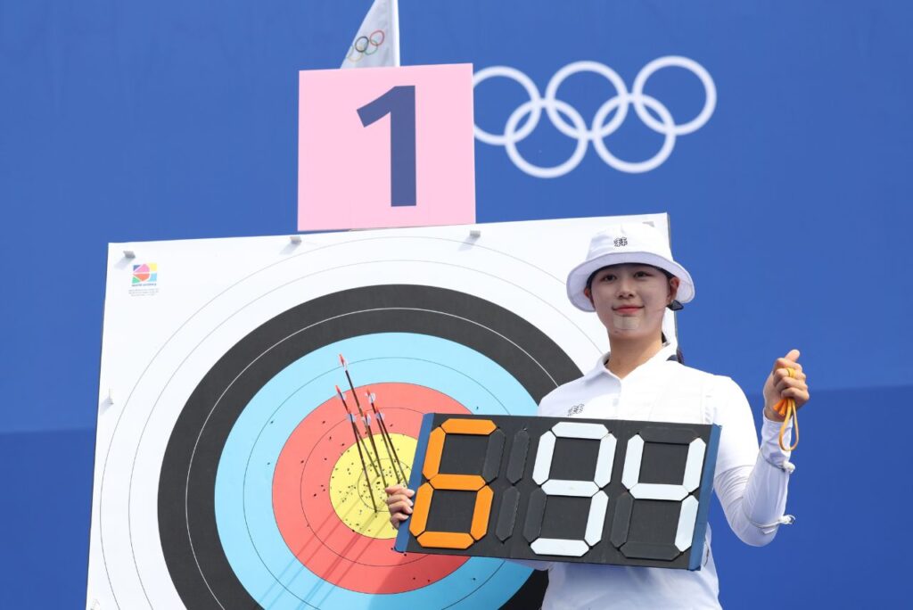 Lim Sihyeon quebrou recorde no tiro com arco (Foto: Reprodução)