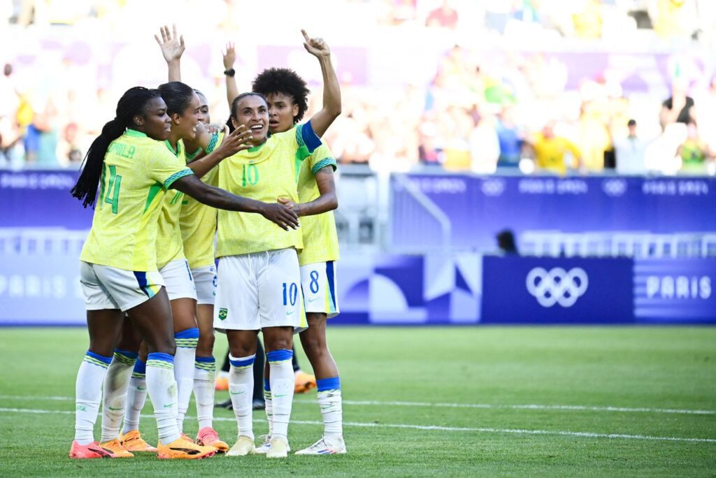 Brasil venceu a Nigéria na estreia em Paris 2024 (Foto: Christophe Archambault/AFP)