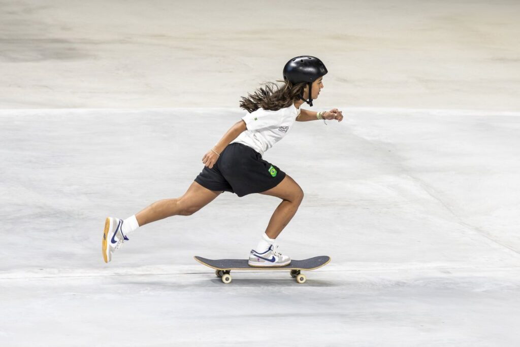 Rayssa Leal vai o ouro no skate street em Paris 2024 (Foto: Reprodução)