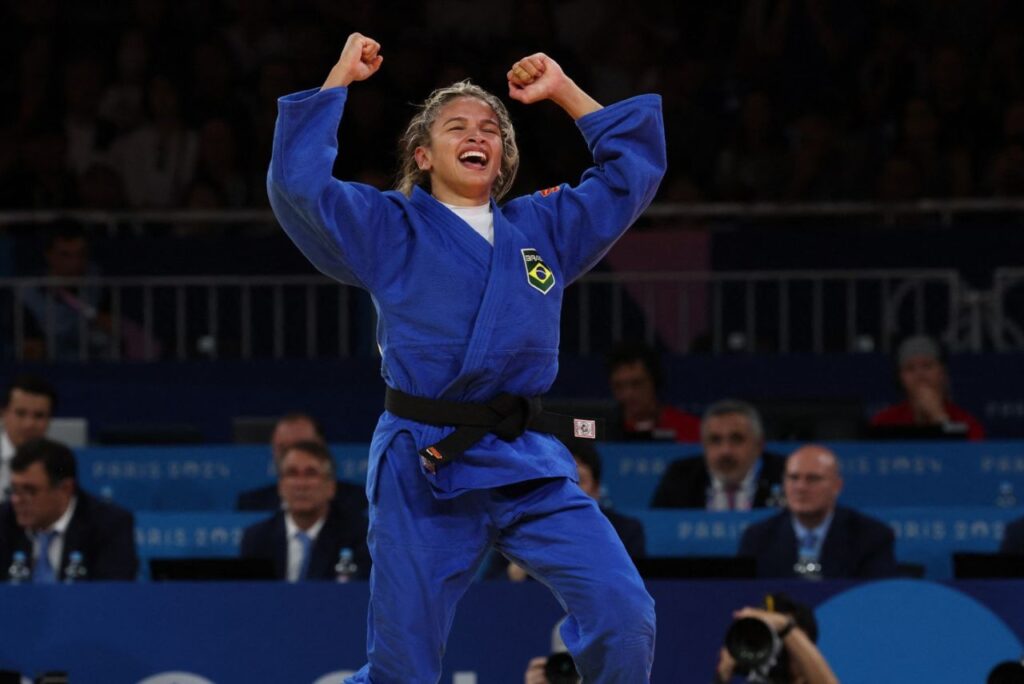 Larissa Pimenta, bronze no judô em Paris 2024 (Foto: Jack Guez/AFP)