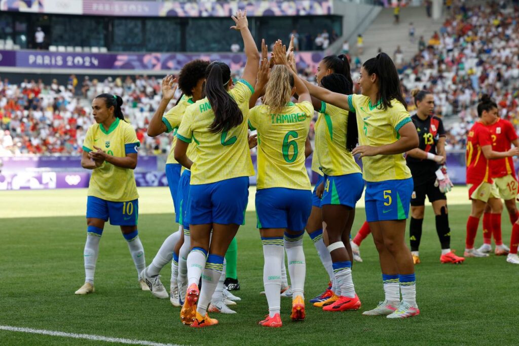 A Seleção Brasileira feminina confirmou a vaga para as quartas de final. Foto: Rafael Ribeiro/CBF