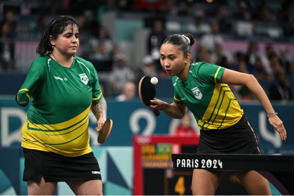 Brasil caiu no tênis de mesa feminino (Foto: Jung Yeon-Je/AFP)