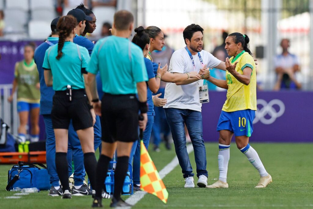 Marta foi expulso na partida contra a Espanha (Foto: Rafael Ribeiro/CBF)