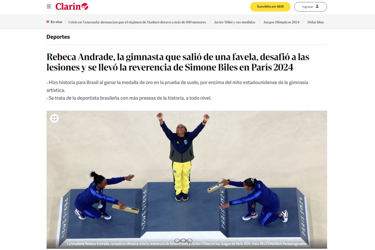 'Rebeca Andrade, a ginasta que saiu da favela, resistiu às lesões e recebeu a reverência de Simone Biles em Paris 2024'