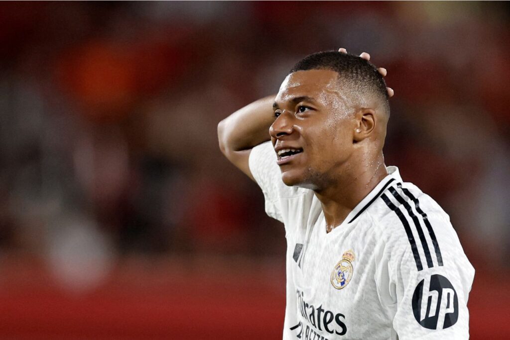 Mbappé durante empate do Real Madrid