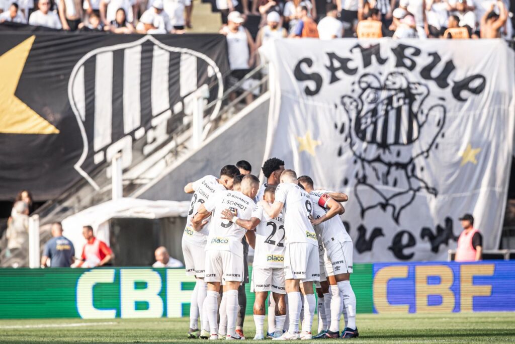 Santos durante partida contra Avaí na Série B