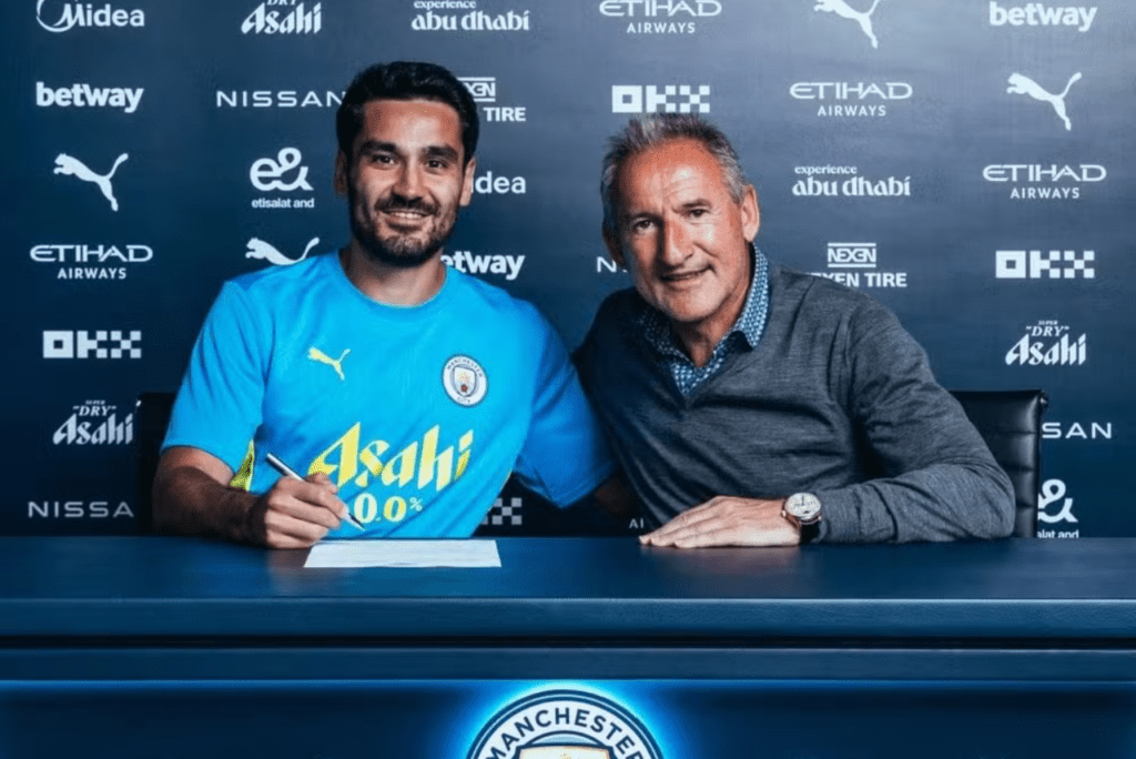 Gundogan assinou contrato de um ano com o Manchester City