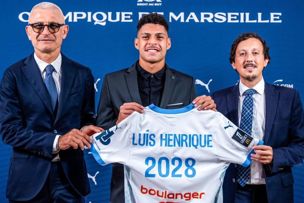 Luis Henrique acertou renovação com Olympique de Marselha até 2028 (Foto: Reprodução)