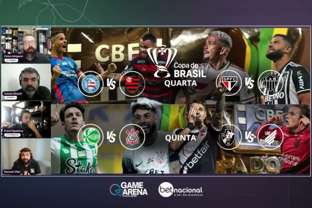 Pré-jogo das quartas de final da Copa do Brasil (Foto: Reprodução)