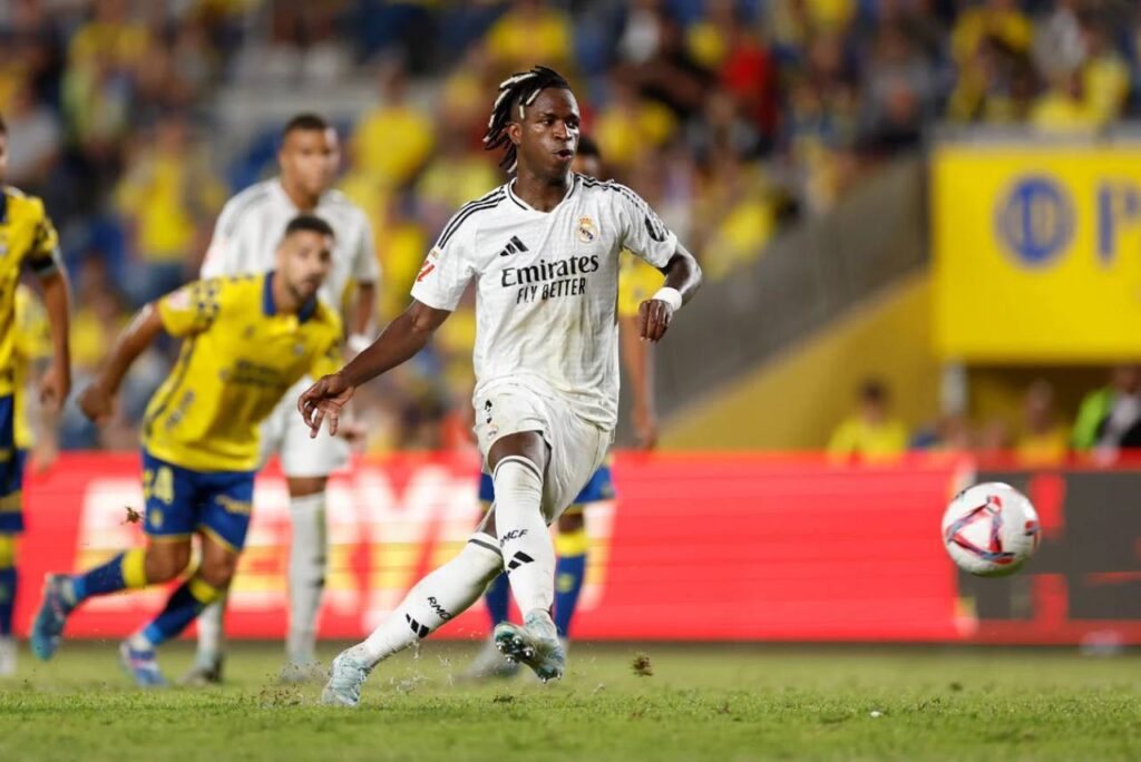 Vini Jr marcou de pênalti no empate da equipe madrilenha. Foto: Pedro Castillo/ Real Madrid