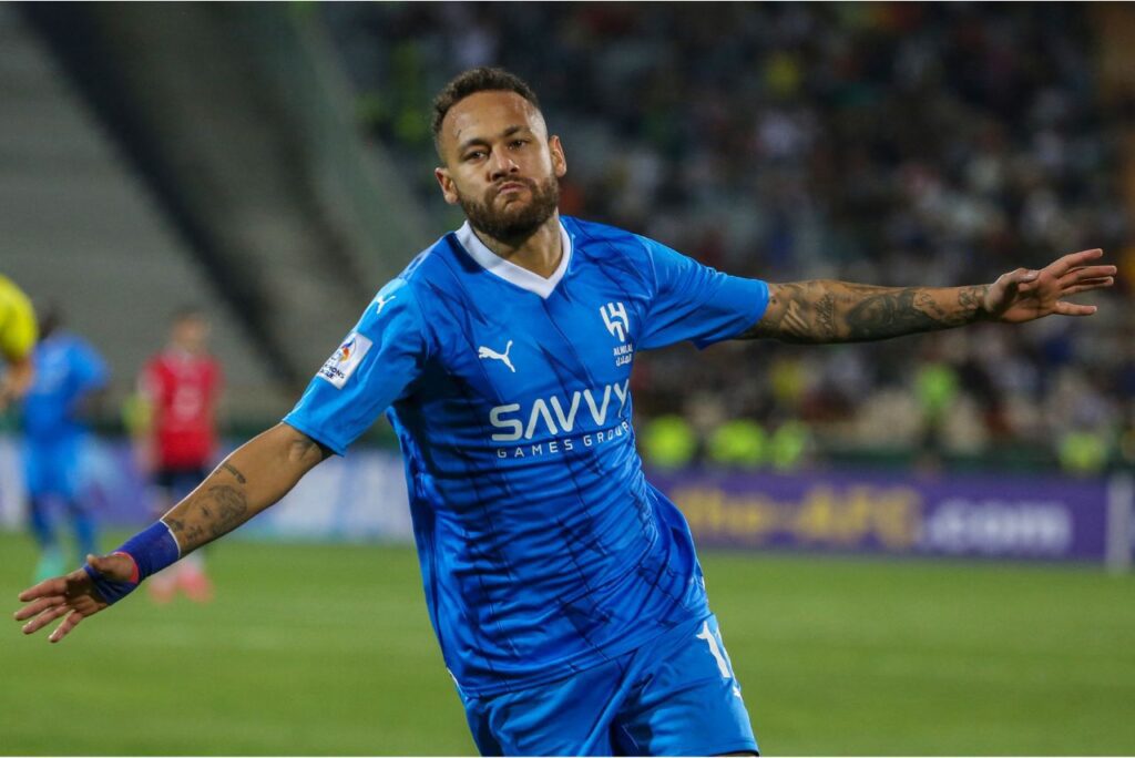 Neymar em campo pelo Al-Hilal