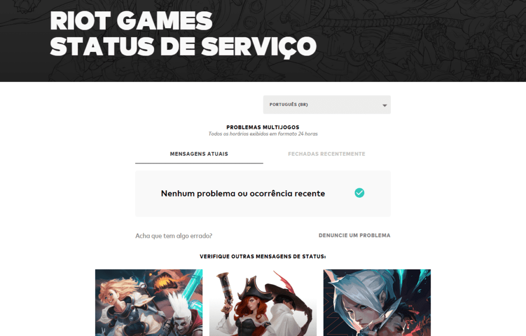 Status do servidor do LoL: como e onde ver?