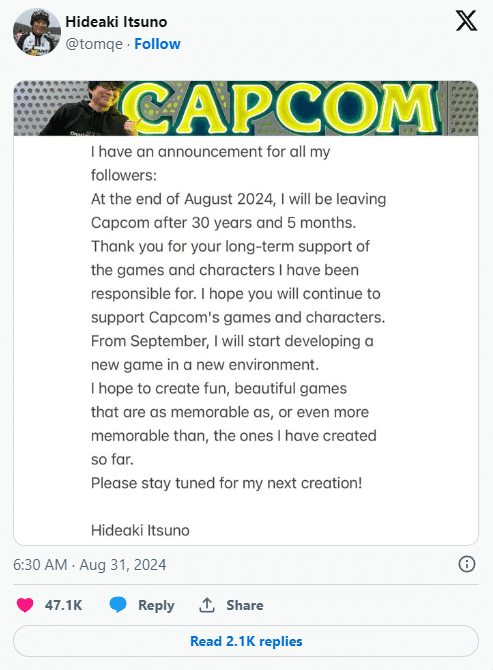 Capcom Hideaki Itsuno