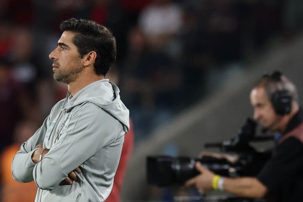 Abel Ferreira durante vitória do Palmeiras