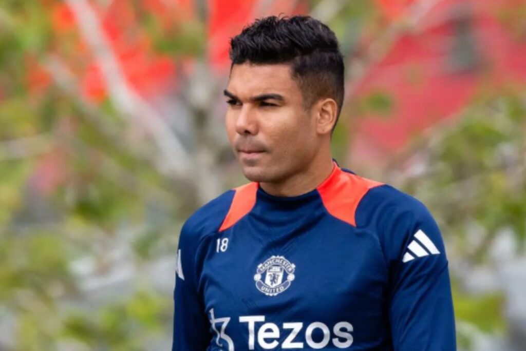 Casemiro em treino do Manchester United