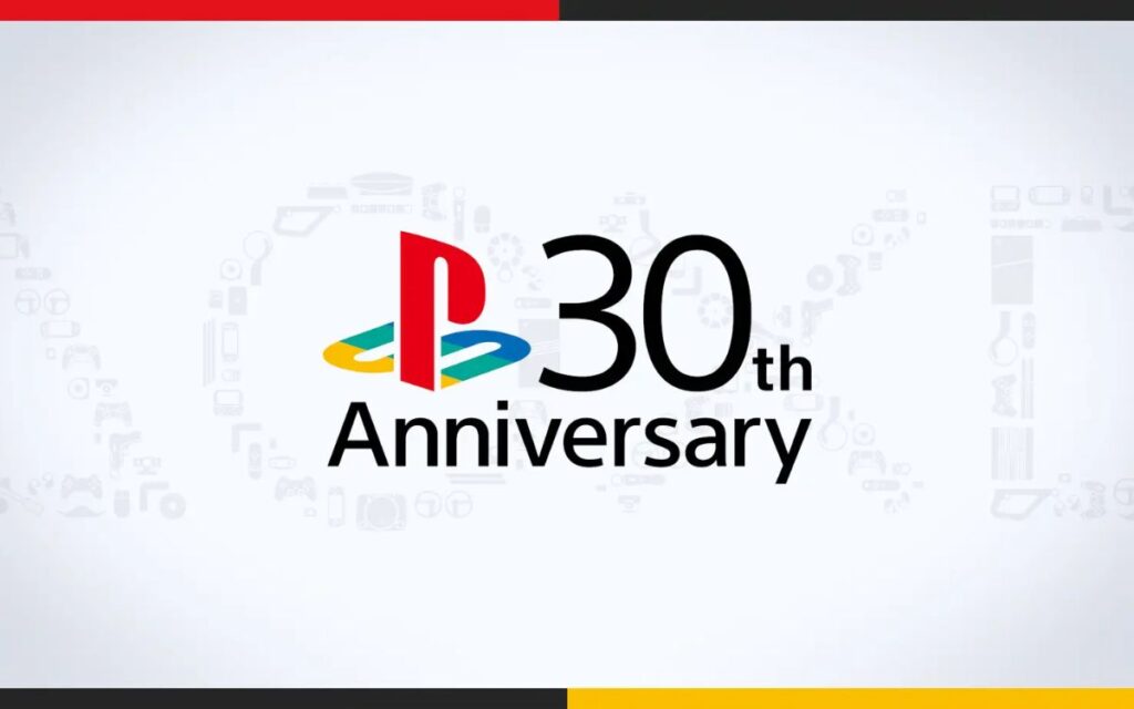 Logo de 30 anos de PlayStation com suposta imagem do PS5 Pro