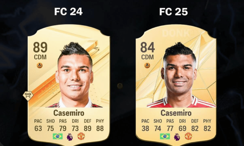 Mudança drástica na carta de Casemiro para o EA Sports FC 25