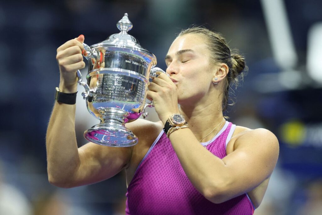 Aryna Sabalenka, campeã do US Open 2024 (Foto: Charly Triballeau/AFP)