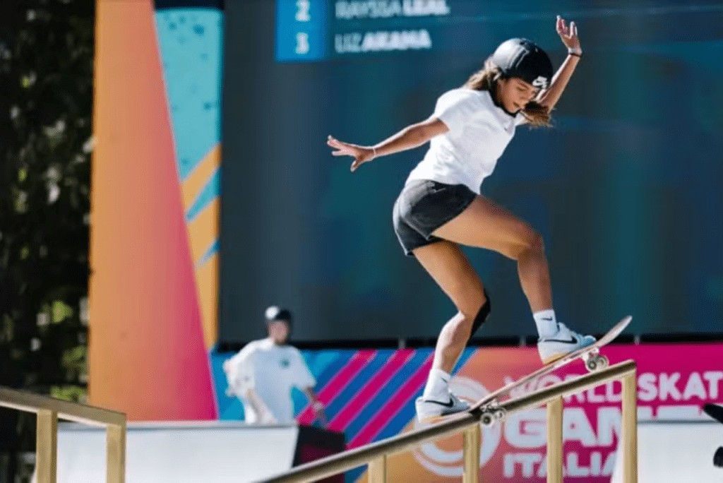 Rayssa Leal foi a segunda colocada nas quartas de final do Mundial de skate