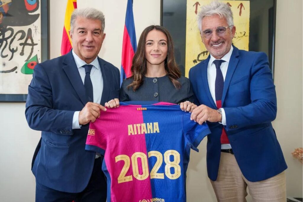 Aitana Bonmatí renovou contrato com o Barcelona (Foto: Reprodução)