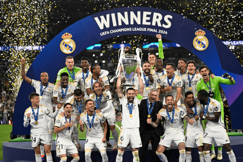 Real Madrid é o atual campeão da Liga dos Campeões da Europa