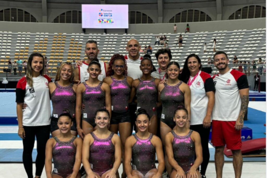 Rebeca Andrade Lorrane Oliveira e equipe do Flamengo em João Pessoa