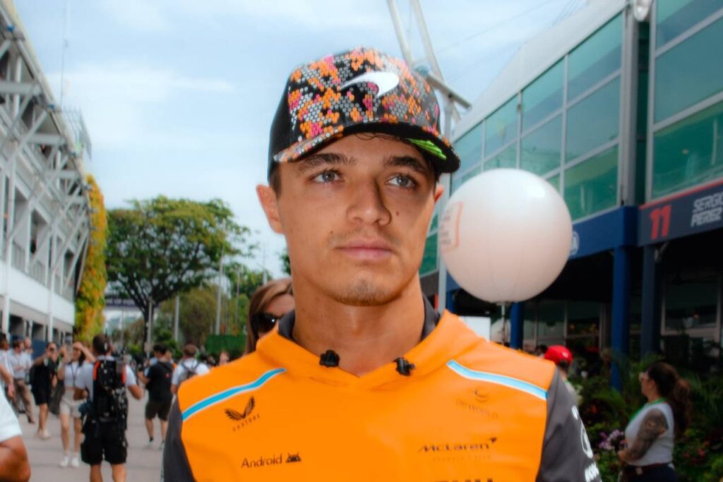 Lando Norris liderou os primeiros treinos livre em Singapura. Foto: Reprodução/Facebook