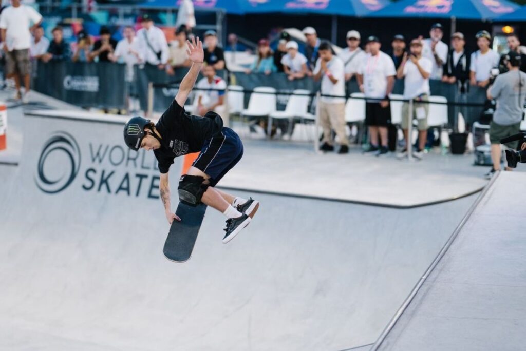 Kalani Konig fez a melhor volta na semifinal masculino do Mundial de Skate Park (Foto: Reprodução)