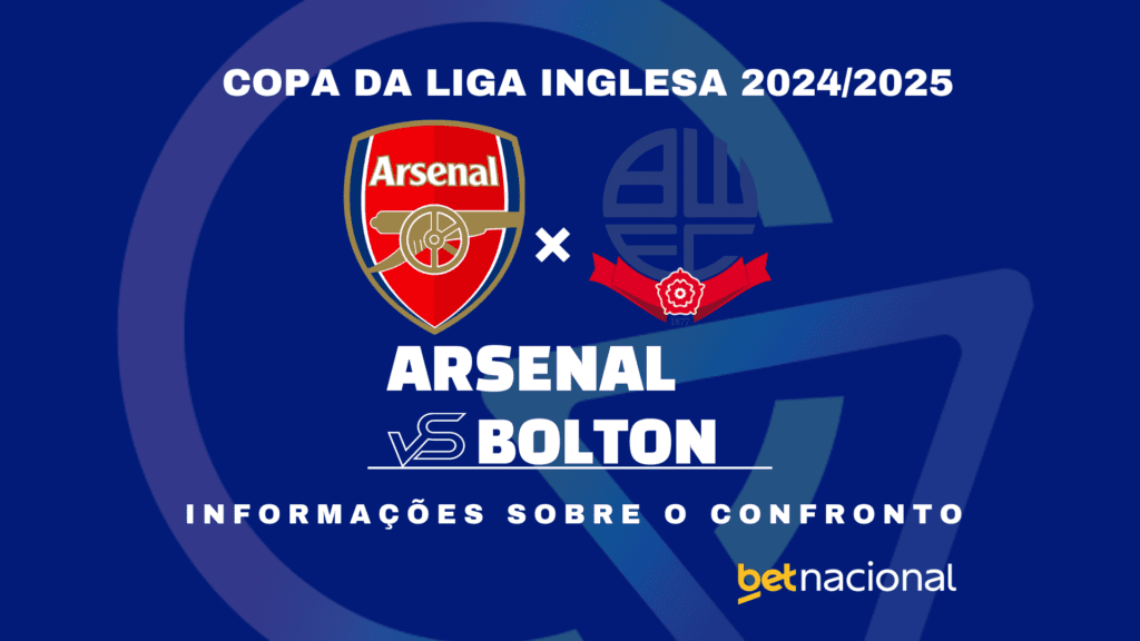 Arsenal x Bolton Copa da Liga Inglesa 2024-2025