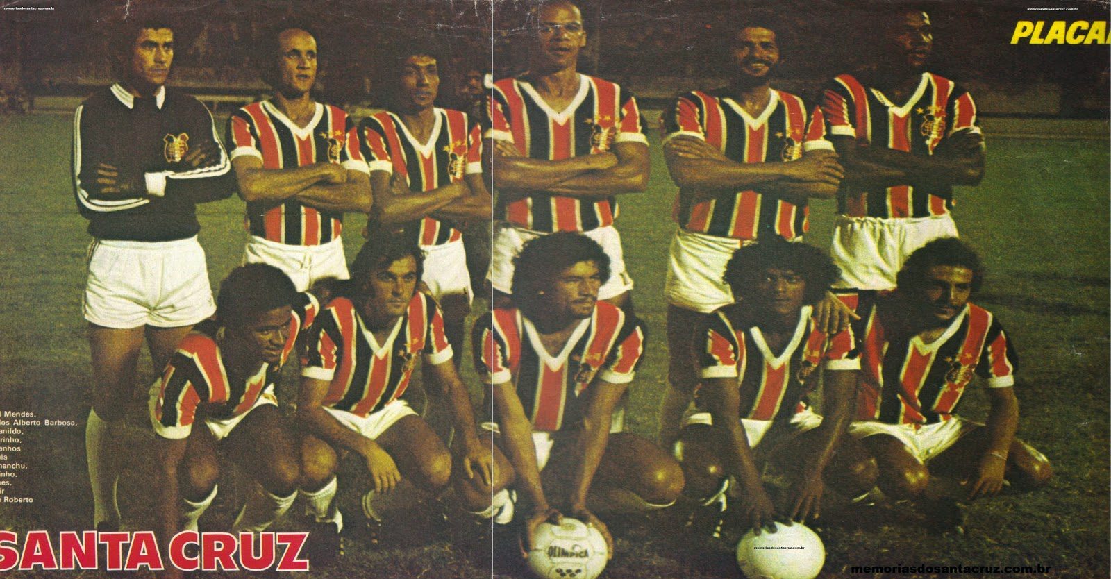 Elenco do Santa Cruz em 1978 (Foto: Reprodução)