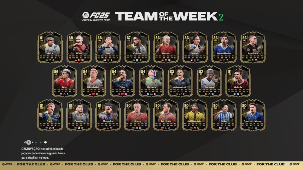 TOTW 2 no Ultimate Team do EA Sports FC 25