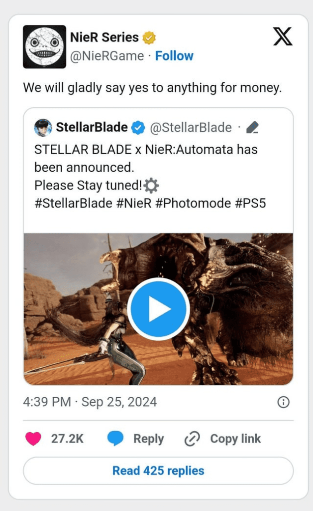 Stellar Blade e NieR Automata