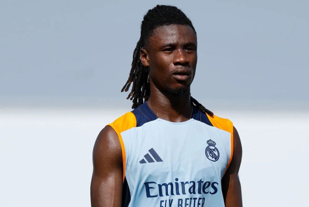 Eduardo Camavinga em treino do Real Madrid