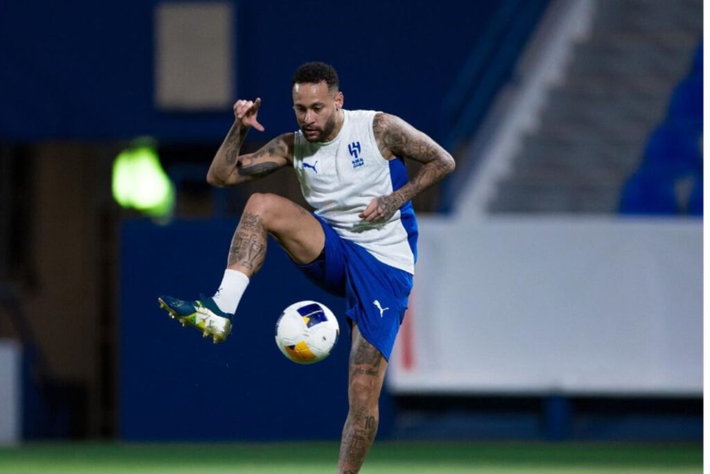 Neymar em treino do Al-Hilal