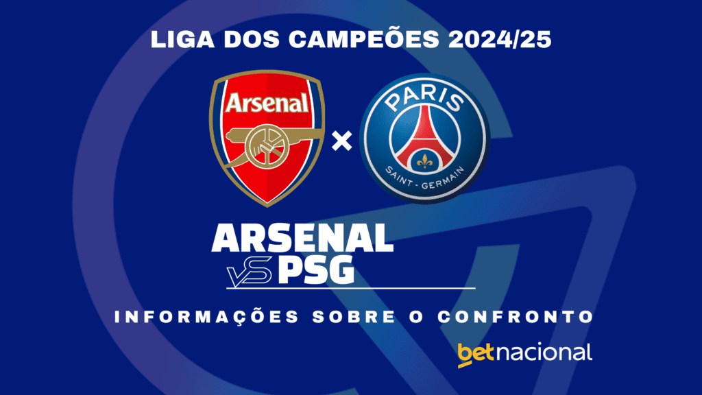 Arsenal x PSG - Liga dos Campeões 2024/25