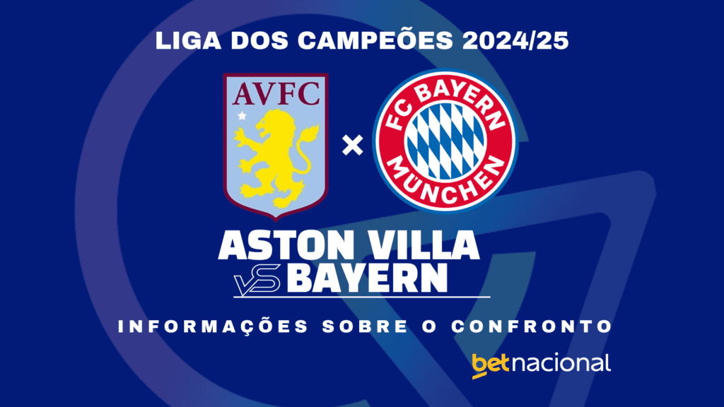 Aston Villa x Bayern - Liga dos Campeões 2024/25