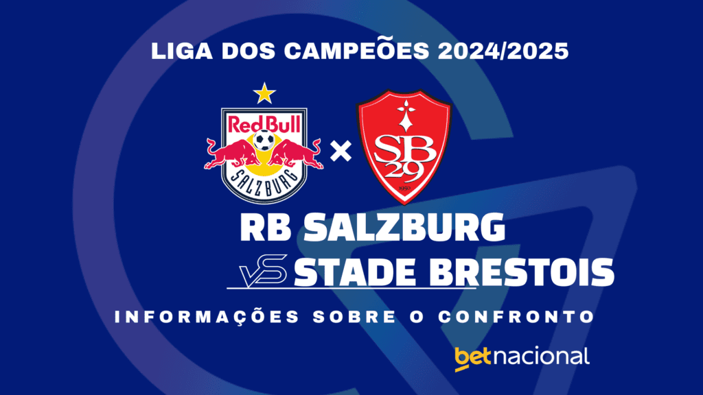 RB Salzburg x Brest Liga dos Campeões da Europa 2024 2025