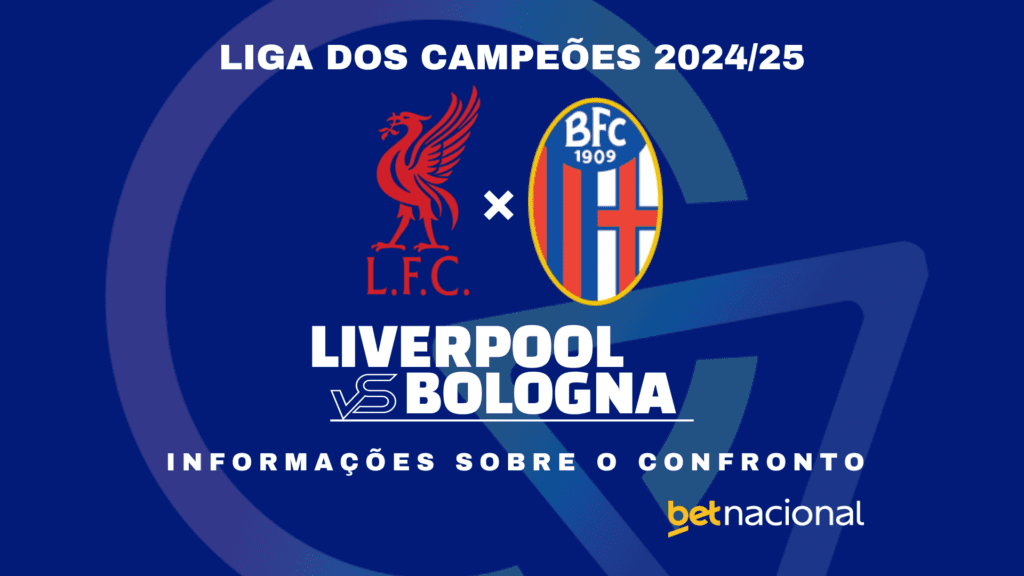 Liverpool x Bologna - Liga dos Campeões 2024/25