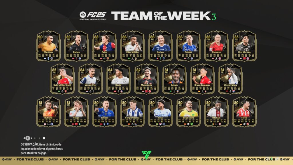 TOTW no Ultimate Team do FC 25