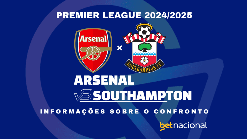 Arsenal x Southampton Premier League 2024-2025