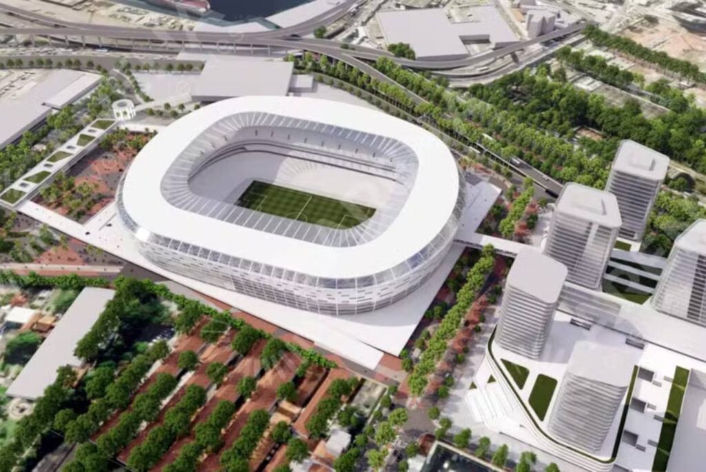 Estádio do Flamengo deve começar a ser construído em 2026. Foto: Divulgação