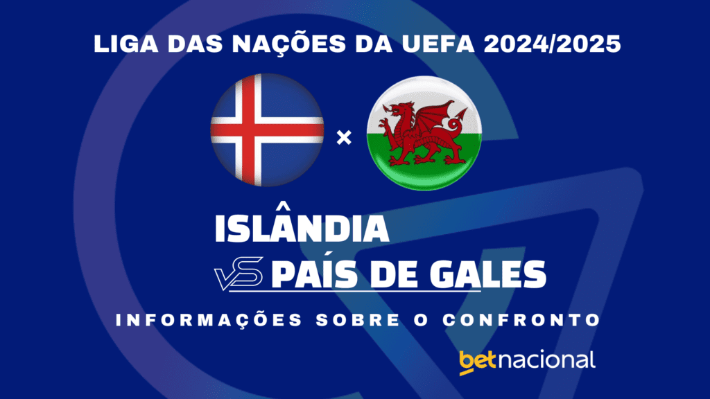 Islândia x País de Gales Liga das Nações 2024 2025