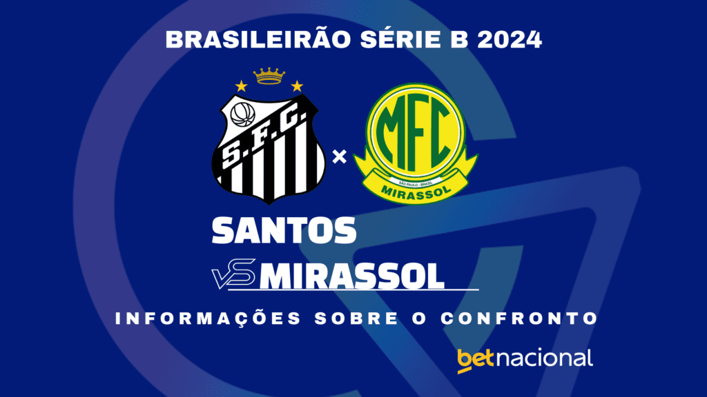 Santos x Mirassol Série B 2024