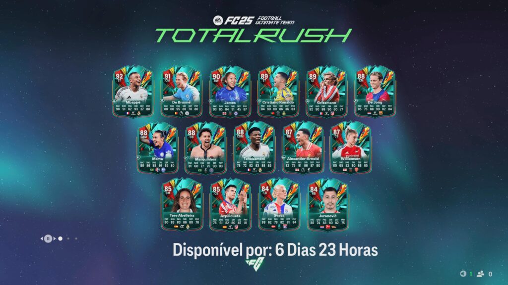 Time 1 do Rush Total no Ultimate Team do FC 25