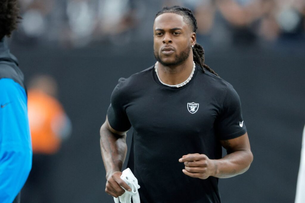 Davante Adams deixou o Las Vegas Raiders para atuar pelo New York Jets (Foto: Steve Marcus/Getty Images via AFP)