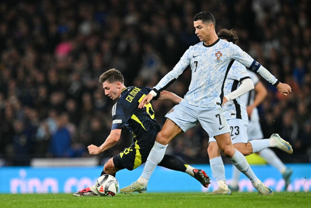 Portugal e Escócia empataram sem gols pela Liga das Nações (Foto: Andy Buchanan/AFP)